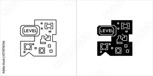 Level indicator icon and symbol