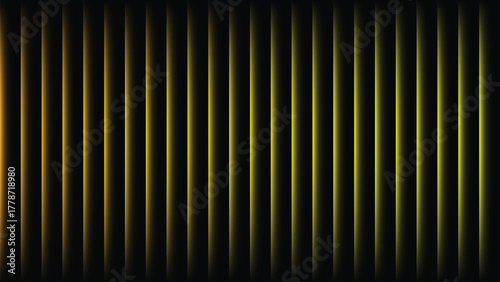 Abstract colorful background with  black stripes, yellowish colorful gradient. Ribbed abstract color gradation texture, sphere noise effect. Corrugated background with luminous ridges.