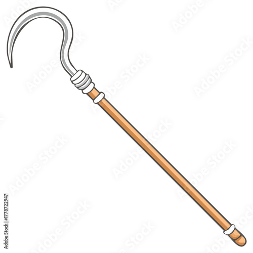 Cartoon illustration of an ancient Egyptian royal crook a symbol of power and authority