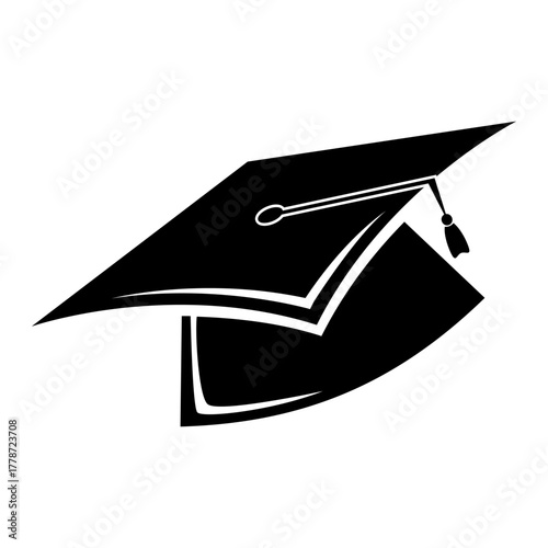 Graduation hat icon vector set. Student  illustration sign collection. Student's cap symbol. university logo.