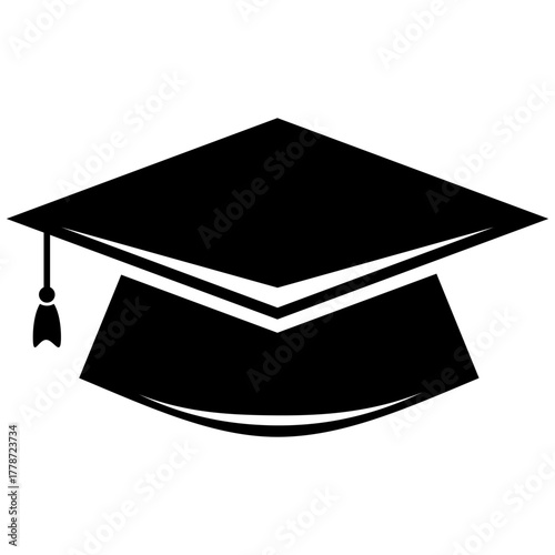 Graduation hat icon vector set. Student  illustration sign collection. Student's cap symbol. university logo.