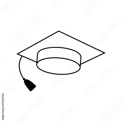 Graduation hat icon vector set. Student  illustration sign collection. Student's cap symbol. university logo.