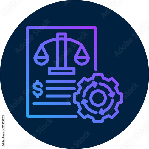 Equity  icon for bankruptcy , website, application, printing, document, poster design, etc