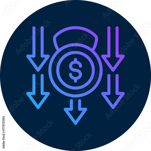 Burden  icon for bankruptcy , website, application, printing, document, poster design, etc