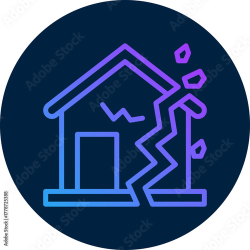 Destroy  icon for bankruptcy , website, application, printing, document, poster design, etc