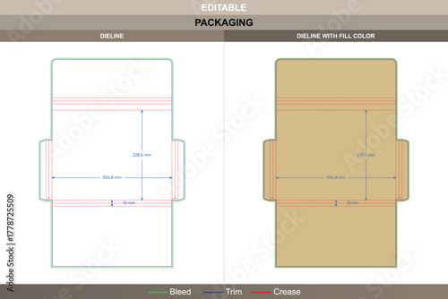 Pocket folder dieline structured through accurate vector design refining printing layout packaging formation detailed die line folds create internal pockets with neat finish