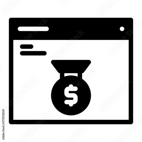 digital currency. This is a vector single icon with a semi solid style. perfect for any purpose, such as website design, mobile app design, logo design, pattern design, etc.