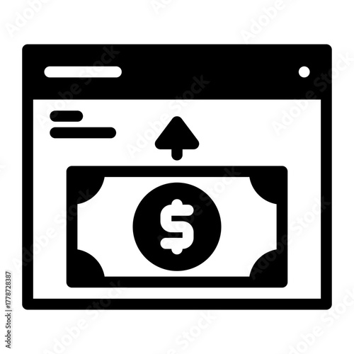 investment. This is a vector single icon with a semi solid style. perfect for any purpose, such as website design, mobile app design, logo design, pattern design, etc.