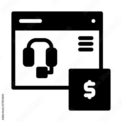 client support service.. This is a vector single icon with a semi solid style. perfect for any purpose, such as website design, mobile app design, logo design, pattern design, etc.