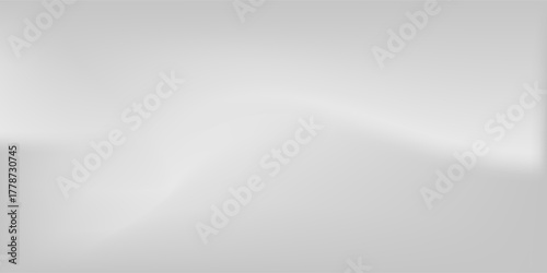 Art silver foil background with metal mirror texture. Chrome gradient surface with light simple vector