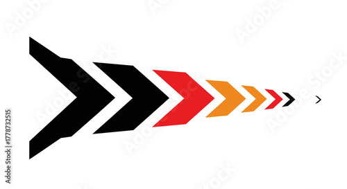Dynamic Arrow Progression Showing Forward Movement in Modern Business: Abstract Geometric Shapes Illustrating Growth, Progress, and Direction for Presentations & Marketing in Technological Industries,