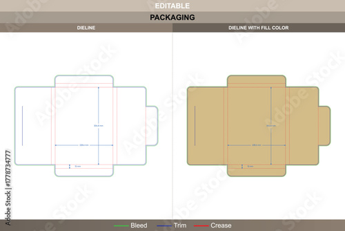 Cardboard folder dieline developed through vector balance refining printing clarity packaging fold die line edges define sturdy cardboard build supporting frequent file use