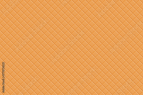 Seamless waffle texture pattern featuring a grid of diamond-shaped cells in warm, golden-brown tones. The surface has a baked, crisp appearance resembling a classic ice cream cone or waffle biscuit.