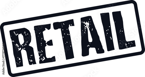 Commercial Retail Lettering Stamp Element Ideal for Storefronts and Merchandising