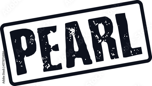 Distressed Pearl Word Stamp for Elegant Jewelry and Precious Object Branding