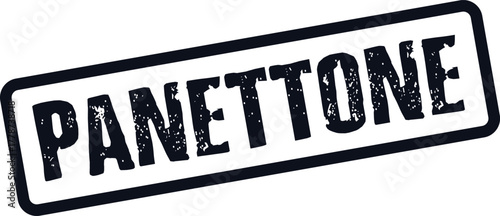 Delicious Panettone Word Rubber Stamp Impression for Holiday Food and Drink Themes