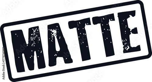 Modern Matte Finish Word Stamp with Distressed Rubber Texture for Product Design Concepts