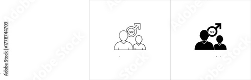 Family icon with male symbol