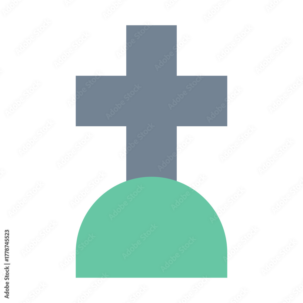 Fototapeta premium Cross Grave Halloween.