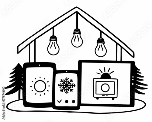 Smart home automation system with control panel