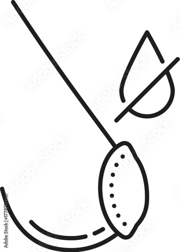 Infant breastfeeding nursing pad line icon or pictogram. Motherhood line vector icon, infant nursing outline sign. Breastfeeding nursing pad lineart symbol or woman lactation thin line pictogram