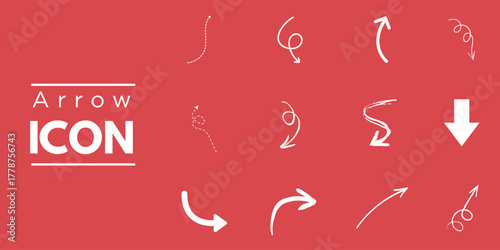 Hand drawn arrow icon set white sketched direction symbols on dark background vector illustration