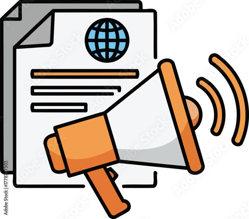 amplifying global insights broadcasting essential information and messages for worldwide reach, isolated on transparent background