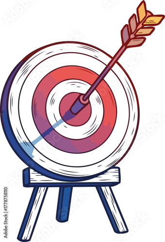 unerring accuracy hitting the bullseye, manifesting perfect goals with precision, isolated on transparent background