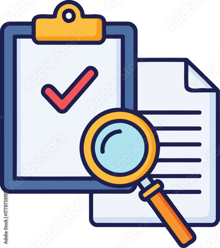 verification voyage exploring every detail to guarantee flawless document approval, isolated on transparent background