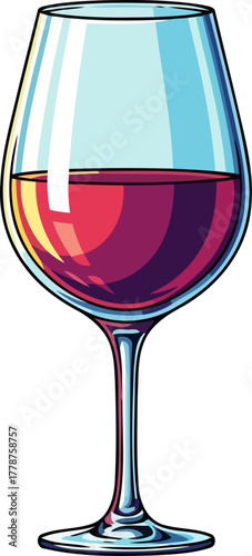 crimson elixir an elegant pour of ruby nectar for celebratory evenings, isolated on transparent background