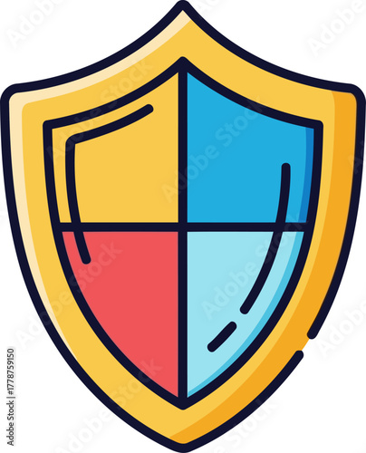 fortress of trust a vibrant safeguard icon ensuring your complete digital peace, isolated on transparent background