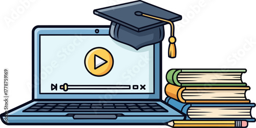 global classroom gateway master knowledge anywhere with interactive online education, isolated on transparent background