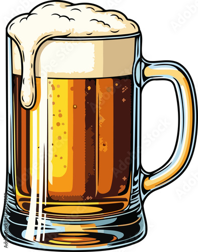 golden hops a frothy pint ready for cheers and celebration, isolated on transparent background