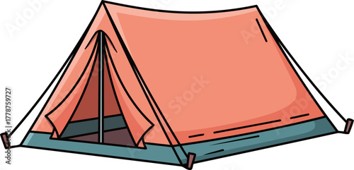 outdoor escape embrace natures whisper in a colorful, inviting camping tent, isolated on transparent background