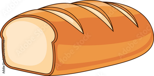 rustic simplicity freshly baked artisan bread, a comforting kitchen staple graphic, isolated on transparent background
