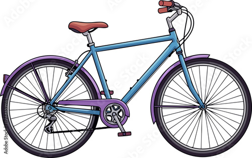 simple journeys a modern bicycle graphic for everyday adventures and green transport, isolated on transparent background