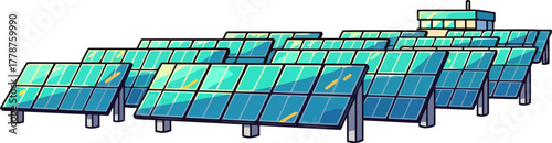 sustainable power matrix capturing the suns radiance for a cleaner planet, isolated on transparent background