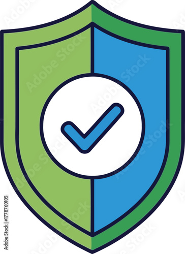 validated security iconic shield symbol for assured protection and digital peace, isolated on transparent background