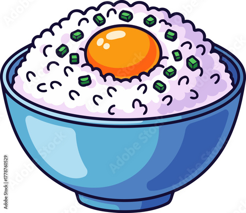 breakfasts embrace warm rice and creamy yolk unite for a simple, nourishing start, isolated on transparent background