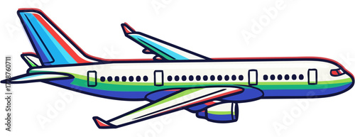 colorful airborne dreams illustrating global connections and exciting travel adventures, isolated on transparent background