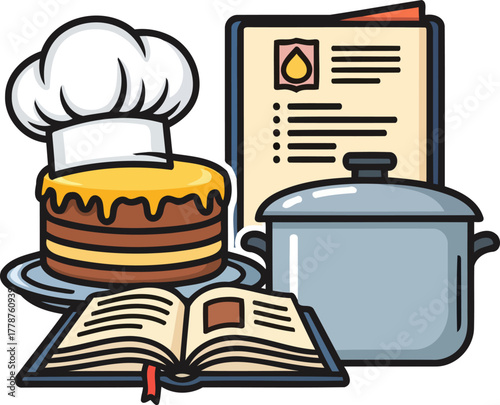 culinary creativity unleashed discover the art of cooking and baking mastery, isolated on transparent background