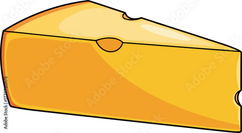 delightful dairy wedge a golden slice of culinary comfort and flavor, isolated on transparent background