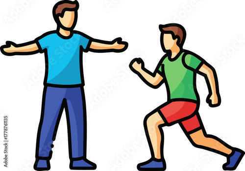 empowering every lunge expert guidance shaping your wellness journey, step by step, isolated on transparent background