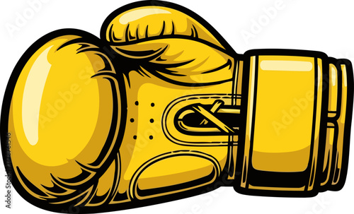 golden gauntlet of glory symbolizing unyielding power and championship spirit, isolated on transparent background