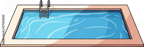 refreshing getaway an idyllic pool scene for endless summer relaxation and aquatic fun, isolated on transparent background