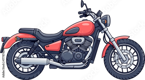 rebel spirit machine a sleek red motorcycle, igniting passion for boundless journeys, isolated on transparent background