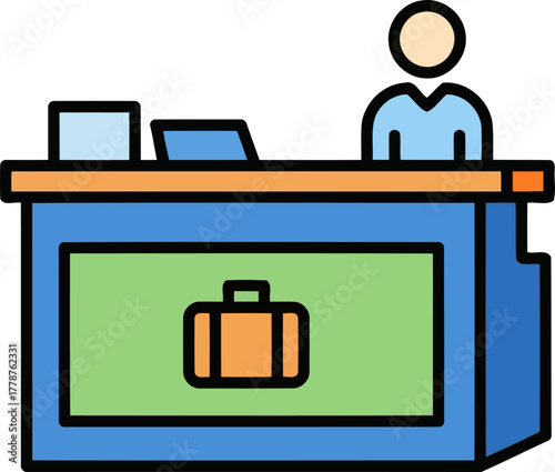 seamless journeys expert guidance and warm welcomes at the service counter, isolated on transparent background