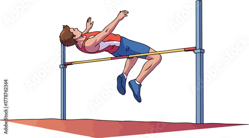 soaring over limits dynamic high jump demonstrates peak human agility and resolve, isolated on transparent background