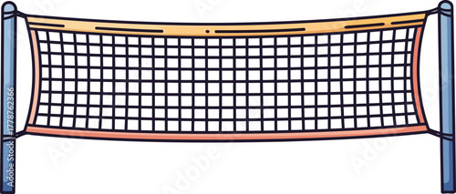 summer game frontier a playful net awaiting competitive fun and outdoor action, isolated on transparent background