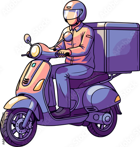 swift urban pulse delivering modern convenience and essential goods with speed, isolated on transparent background